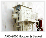 APD-2000 HOPPER & BASKET dust collector feature